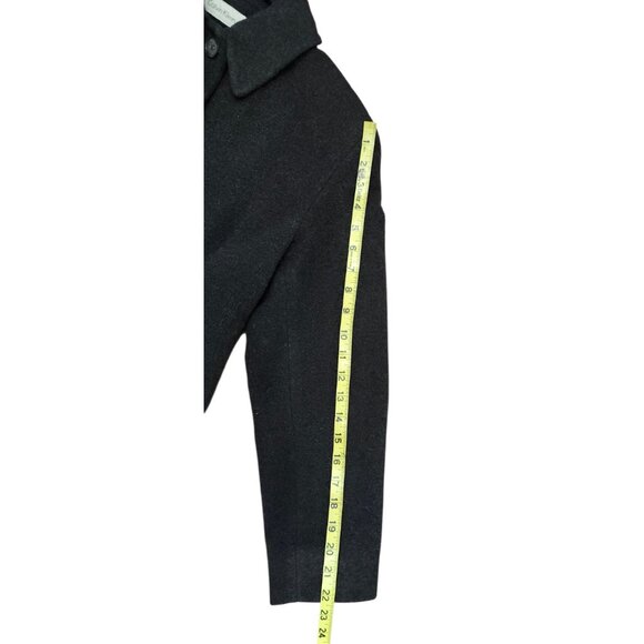 Calvin Klein Wool Long Coat Women’s Sze 4 Charcoal Gray Button Front Classic - Picture 13 of 15